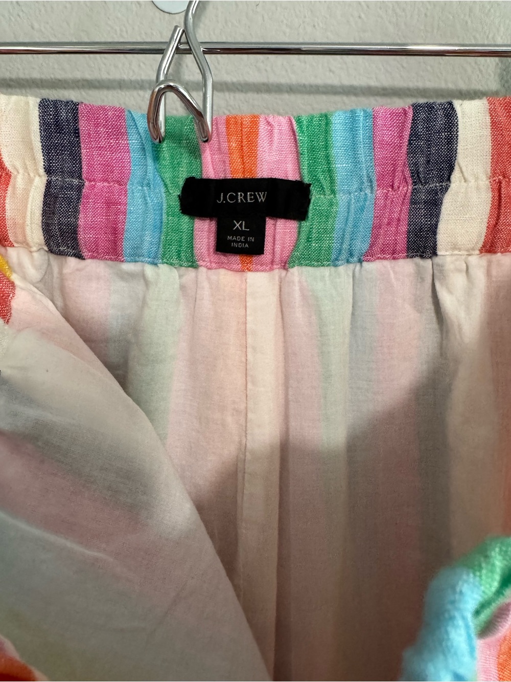 JCrew Multicolor Stripe Cotton Blend Skirt - Vibrant Rainbow - Picture 4 of 4